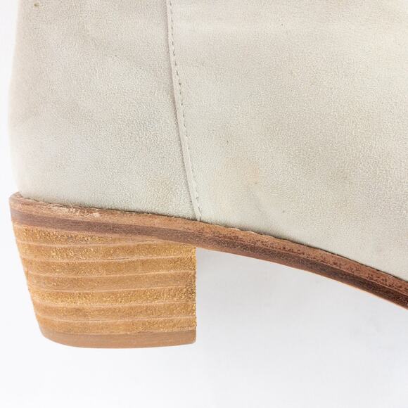 Anthropologie Matiko Mylvia Tan Suede Front Zip Ankle Boots Womens 6 - Picture 4 of 16